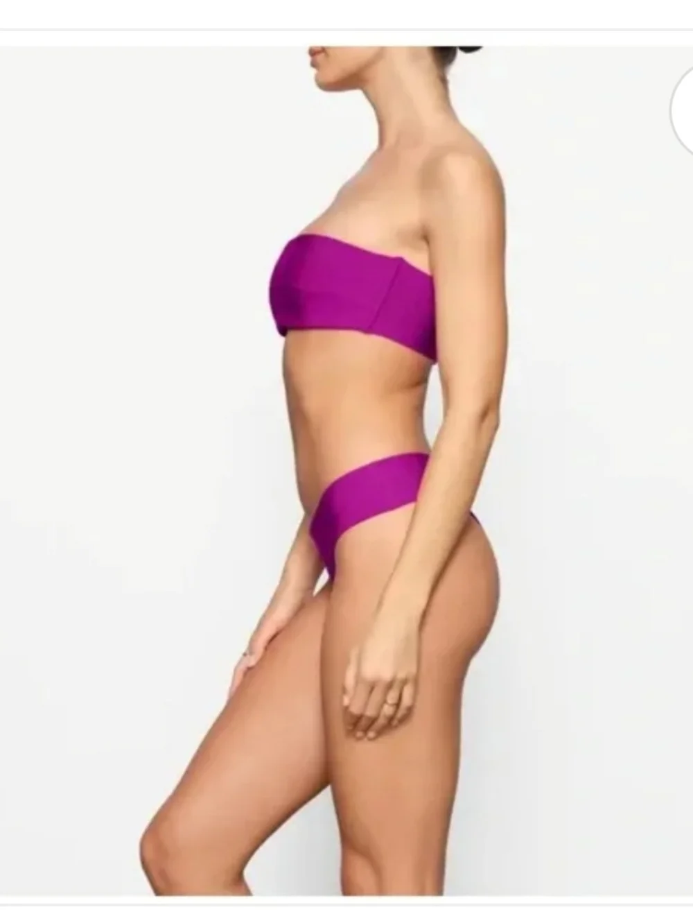 SKIMS Knit Swim Cheeky Bikini Bottom size XL Magenta Pink
